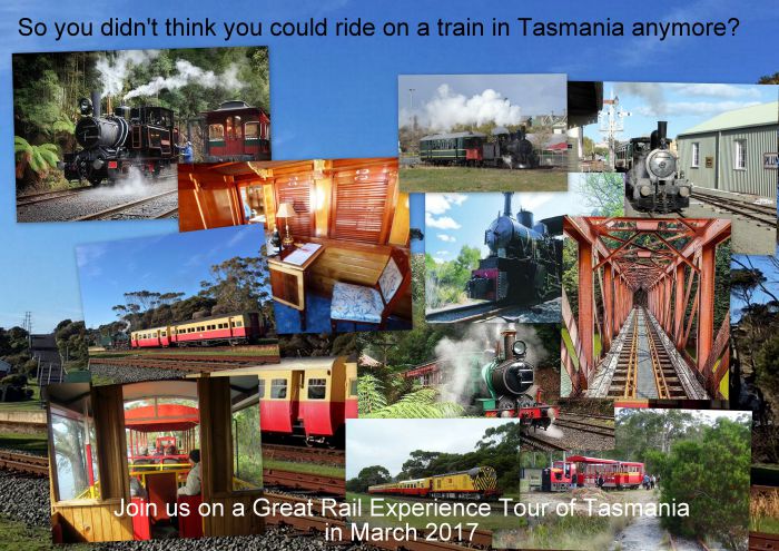 Great Rail Experiences  Tasmania Tour 2017 - Tourism TAS