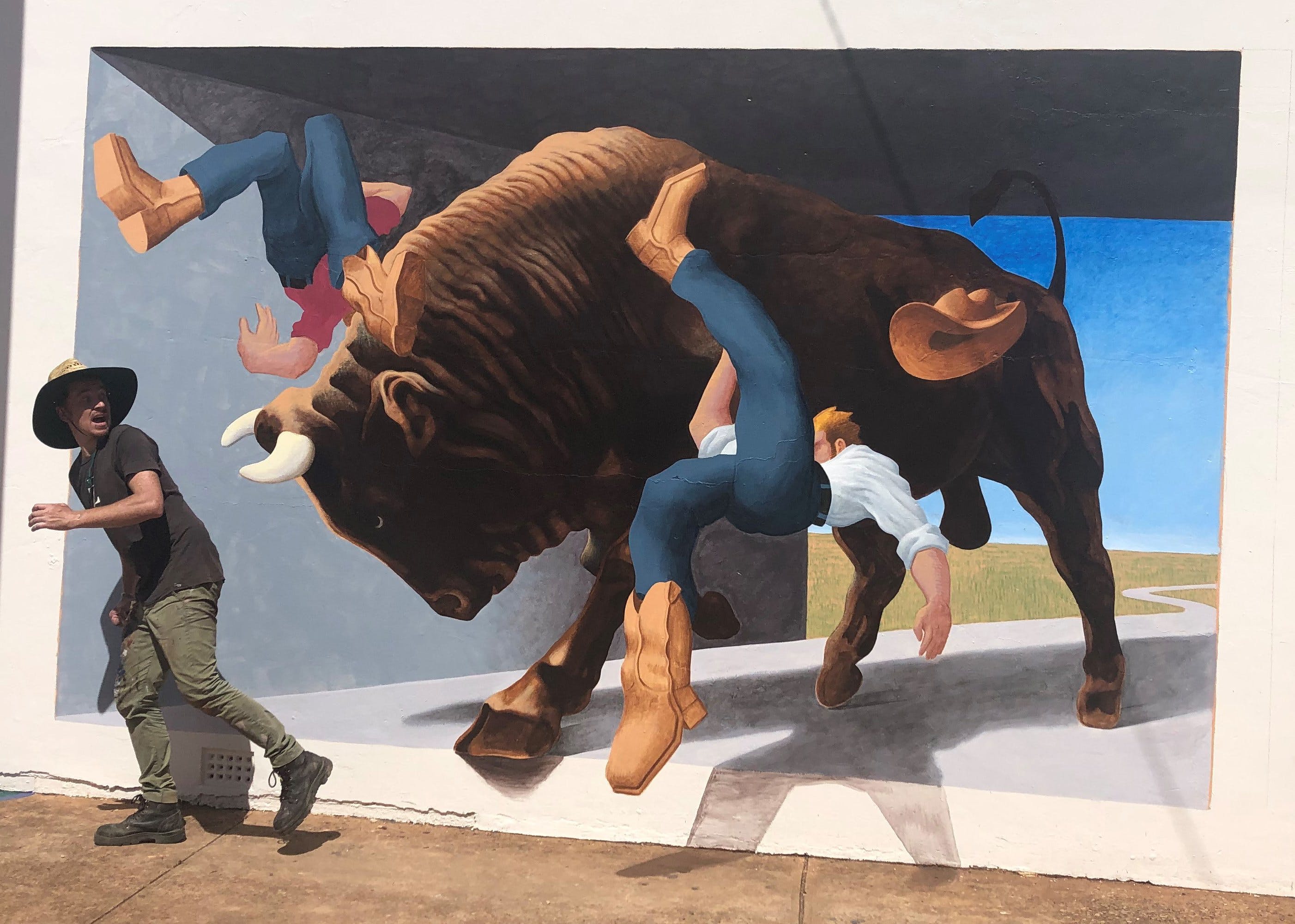 Big Bull Mural - Accommodation in Bendigo