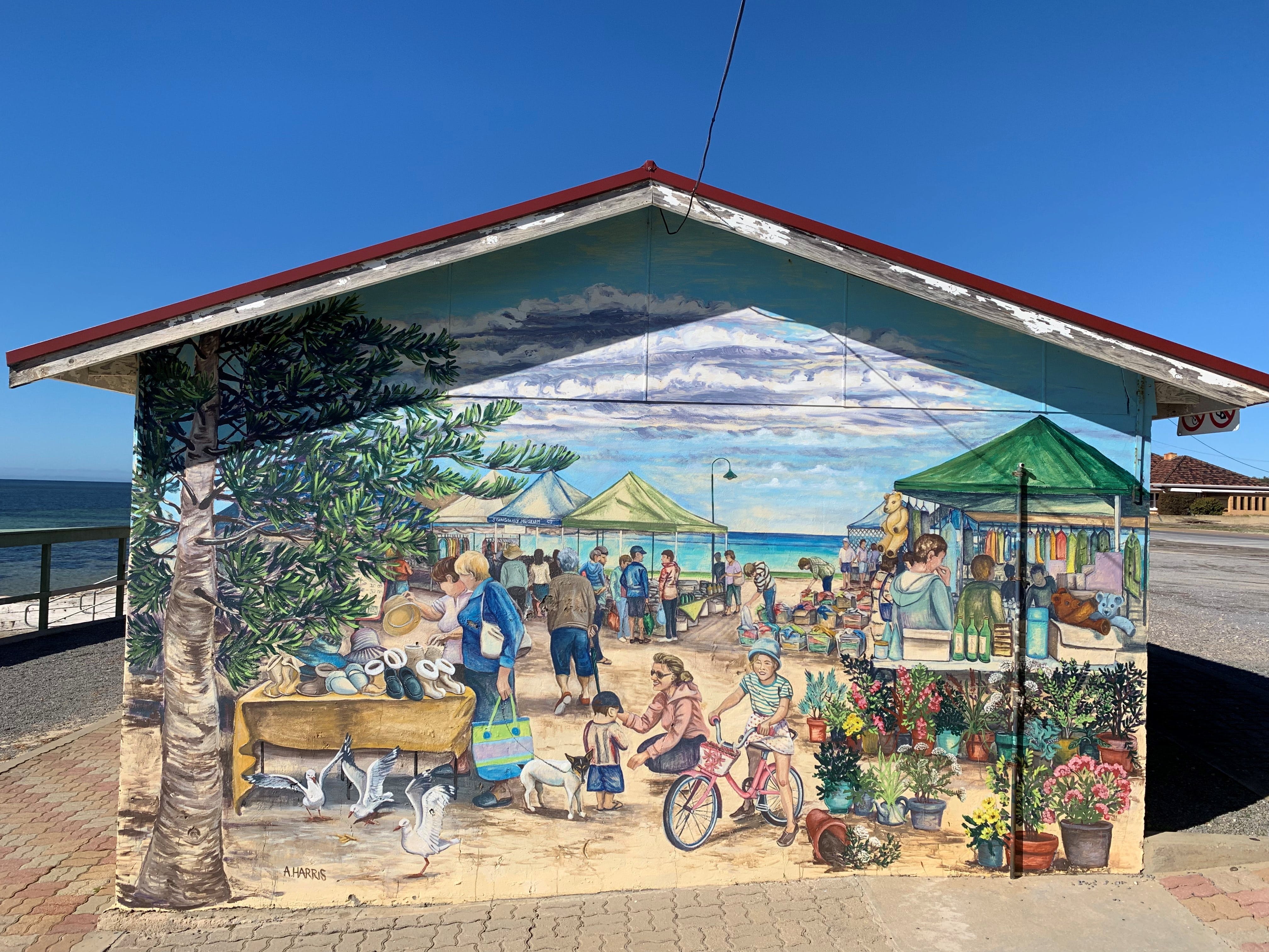 Stansbury Foreshore Murals - Accommodation Nelson Bay