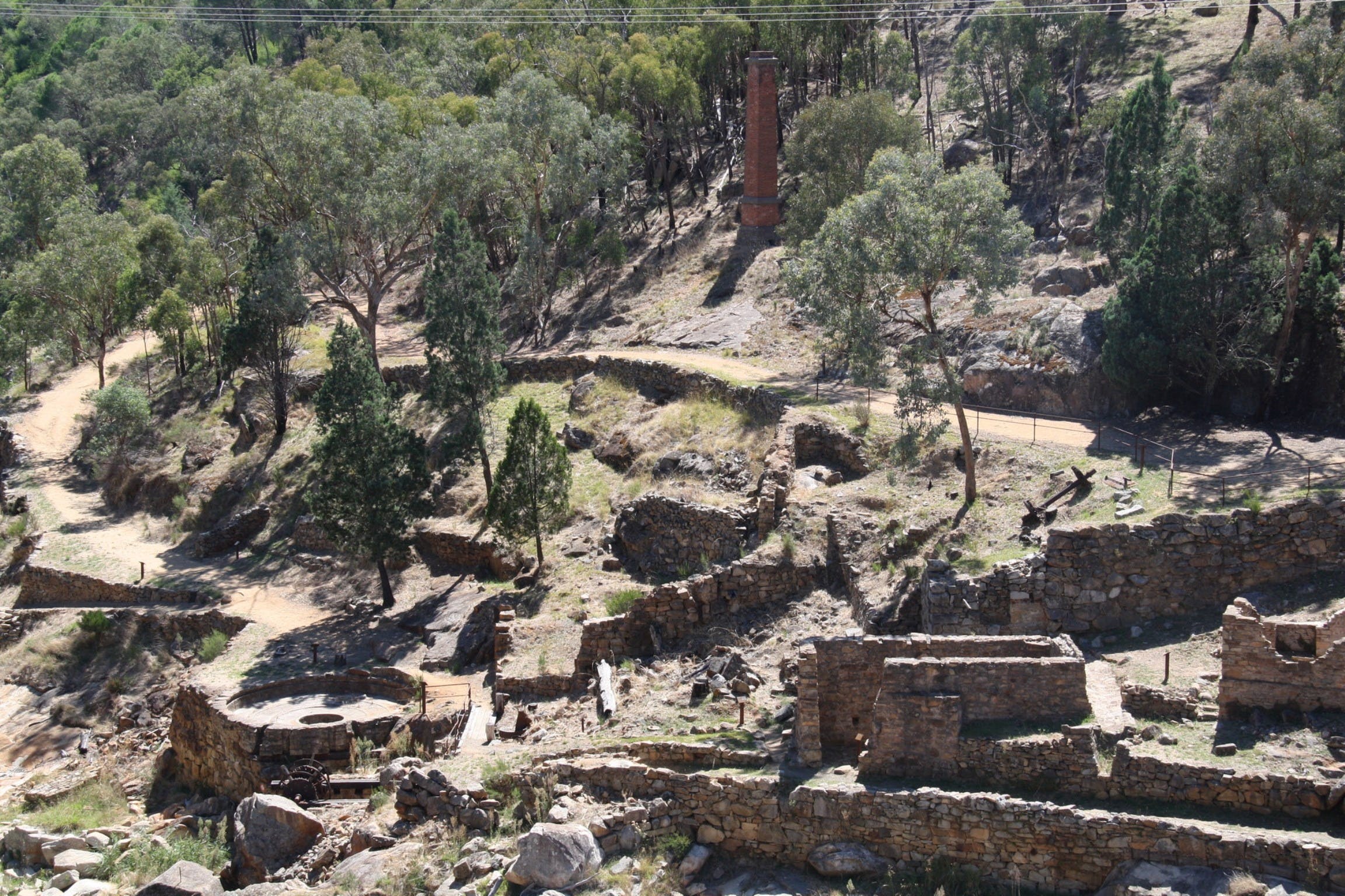 Adelong Falls Gold Mill Ruins - Australia Accommodation